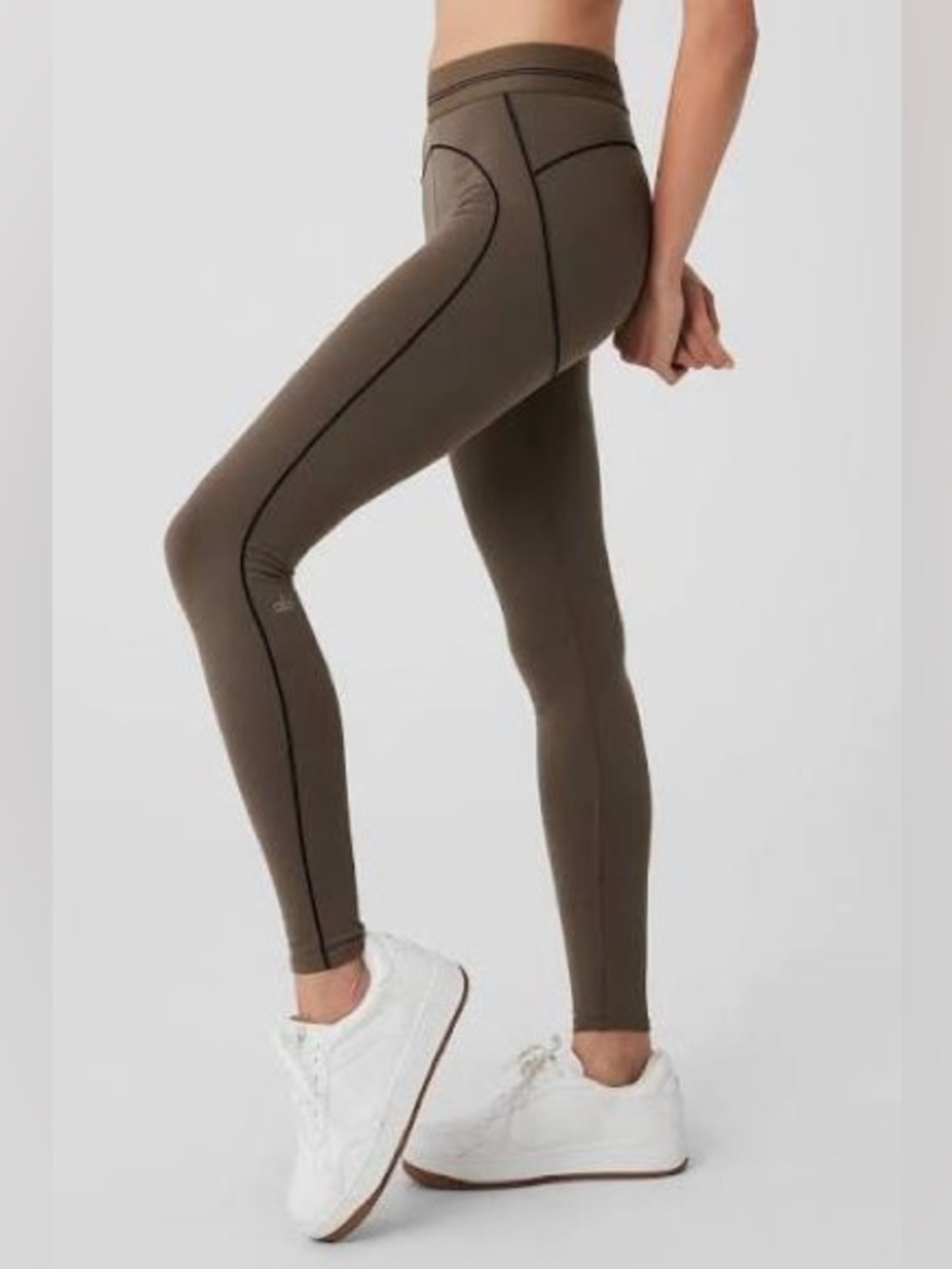 ALO Airbrush High-Waist Heart Throb Legging | Olive Tree/Black | XS